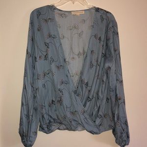 Juniors cross over blouse